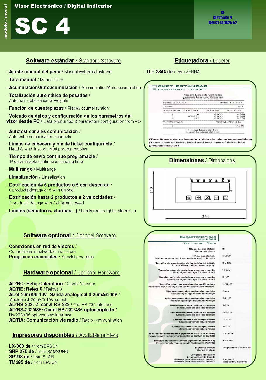 SC-4 稱(chēng)重顯示儀表技術(shù)參數(shù)圖2